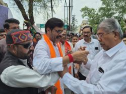 Chandrakantdada Patil victory celebration in Varanasi