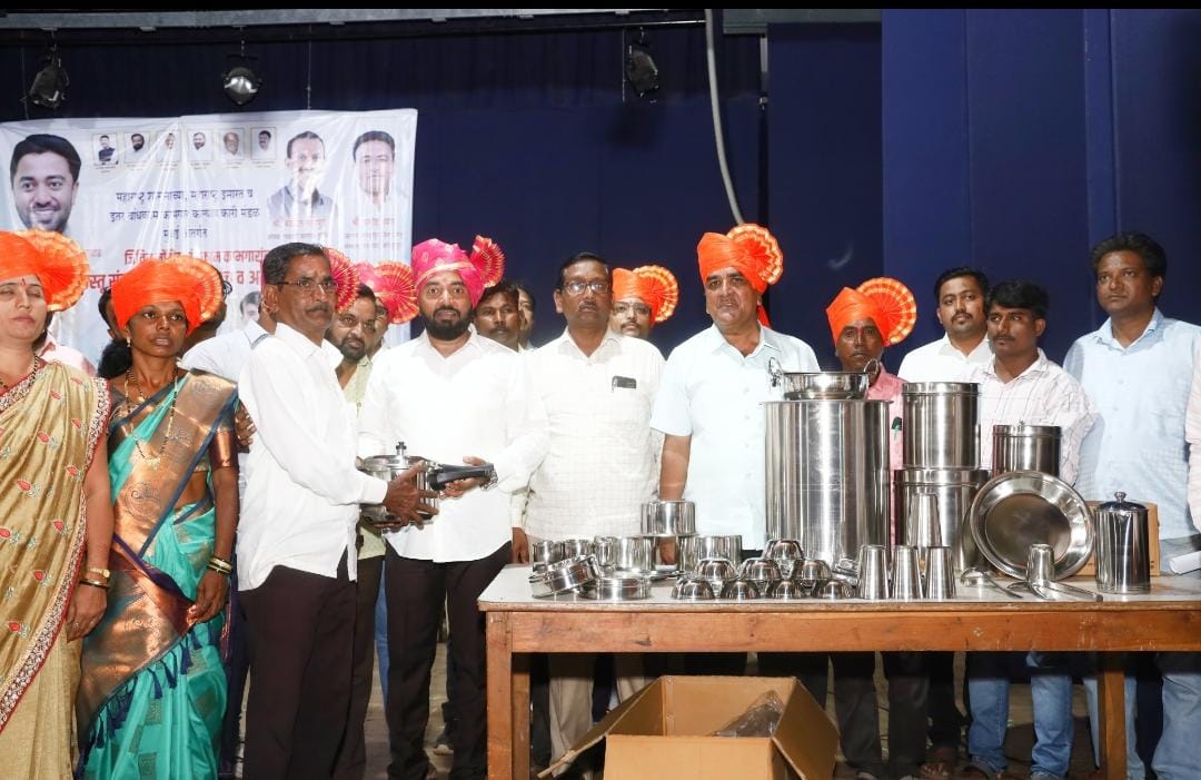 Distribution of essential items to construction workers