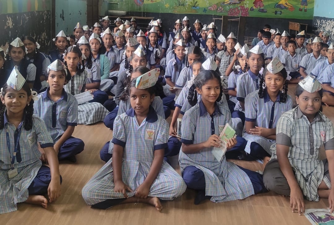 Lets Wear a Cap  A delightful initiative by Korgaonkar High School