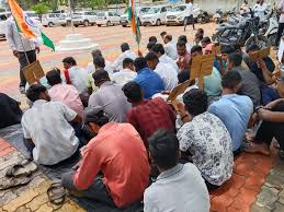All party protest regarding the lathi