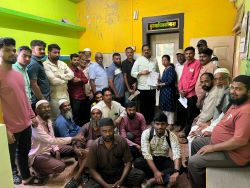 Patel Colonys sit in protest led by the Injustice