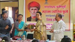 Greeting program at the government hostel for children