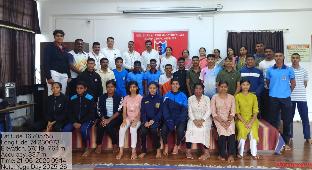 International Yoga Day celebrated at Shri Shahaji Chhatrapati College