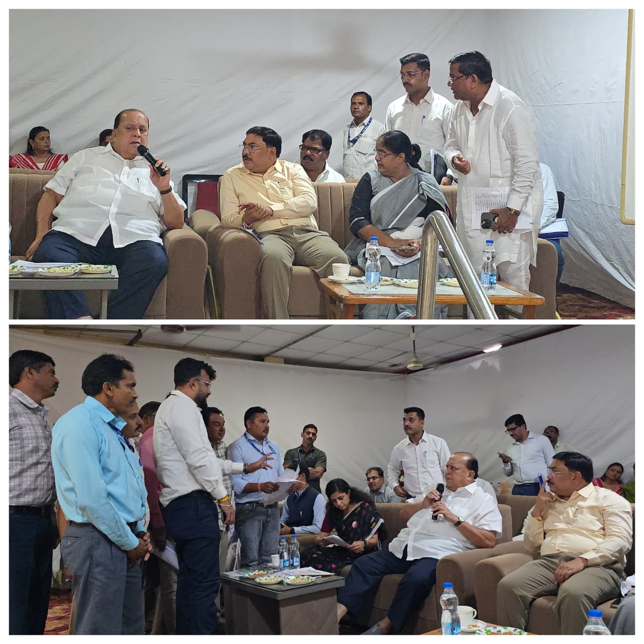 A taluka level review meeting was held at Navapur