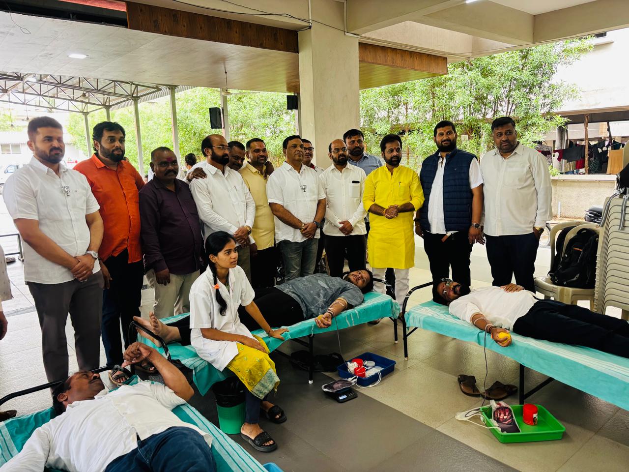 A blood donation camp organized by the BJP