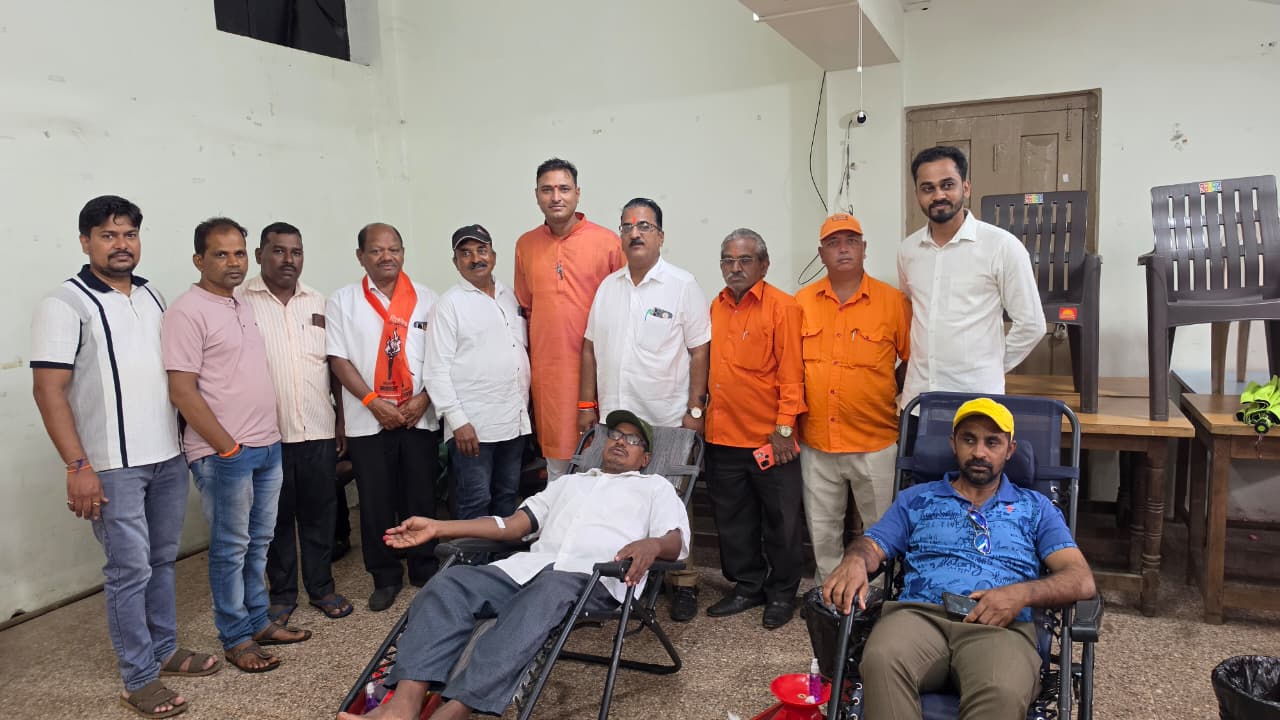 Grand blood donation camp organized on the occasion
