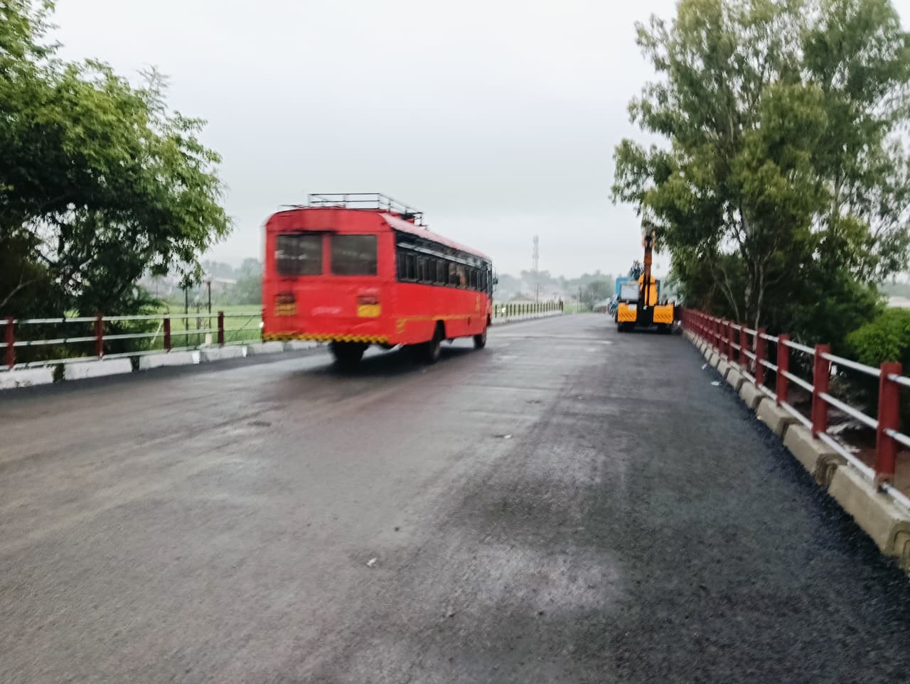 The new Bhadgaon bridge over the Hiranyakeshi River