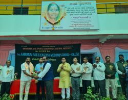 Inauguration of district level elocution competition at Gokul Shirgaon