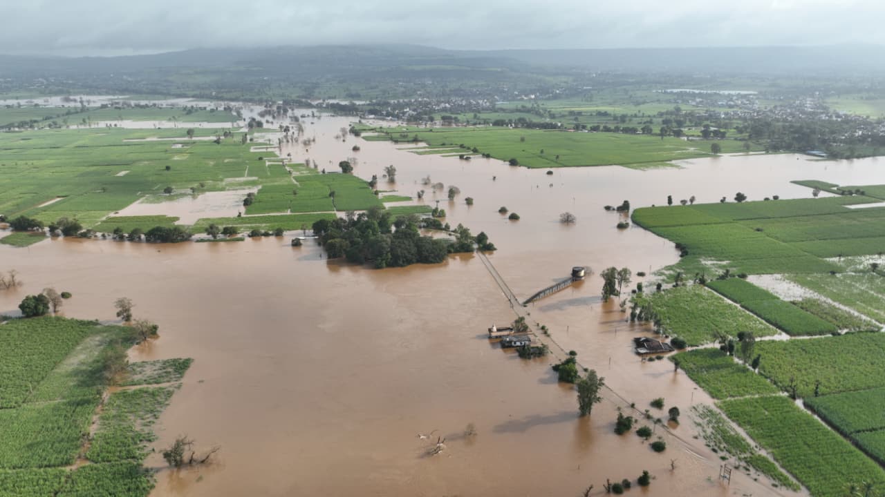 Panchganga River in danger due to continuous rains