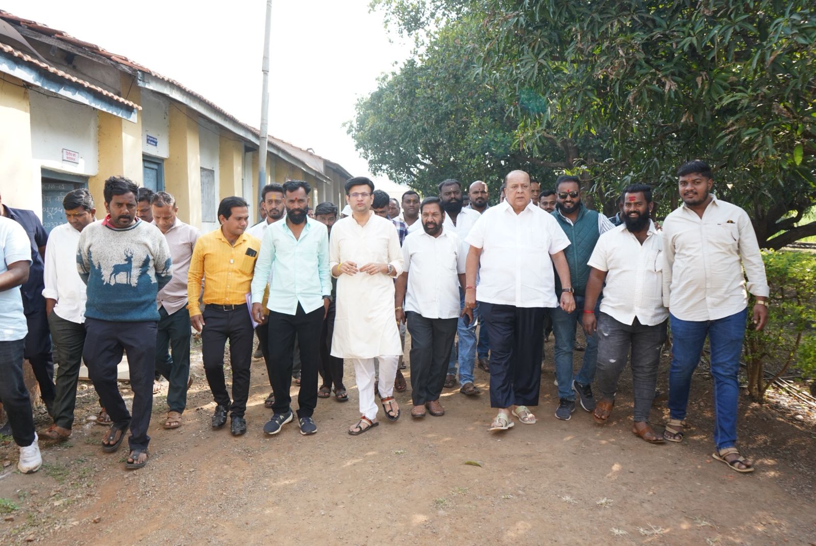 Ministers Hasan Mushrif and Samarjit Singh Ghatge