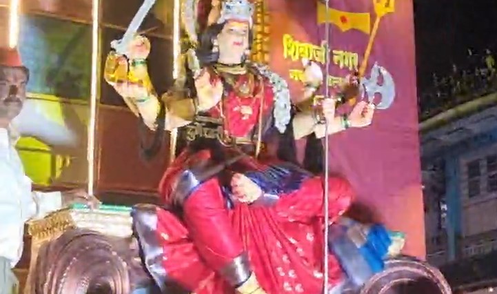 Goddess Durga welcomed with joy in Ajra city