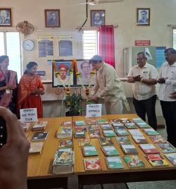 Book exhibition at Vivekananda College on the occasion of Anna Bhau Sathe Jayanti