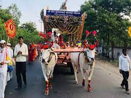 The arrival of Saint Muktabai Palkhi in Pandharpur