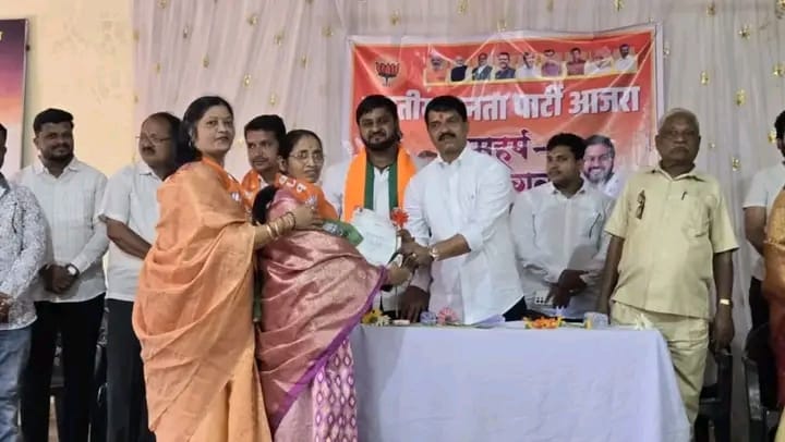 MLA Shivajrao Patil distributes office bearer election letters in Ajya