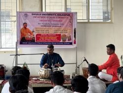 Tabla playing workshop at Shivaji University