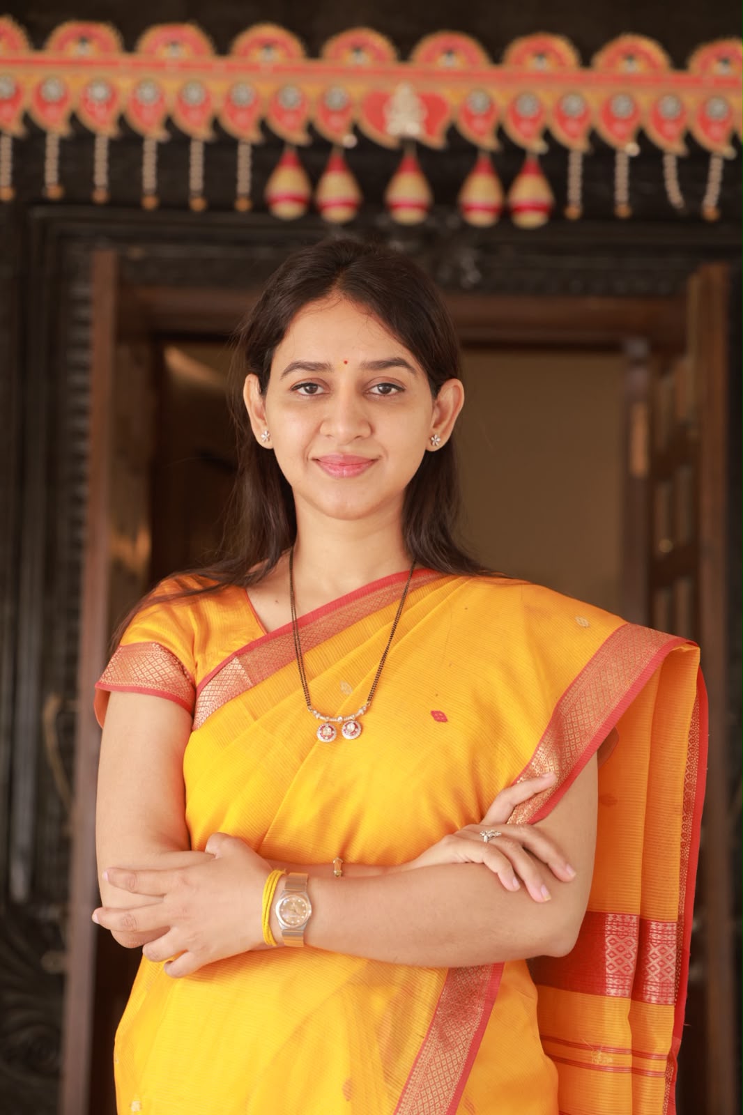 Harshada Deshmukh Jadhav at her maternal home for Vijayadashami