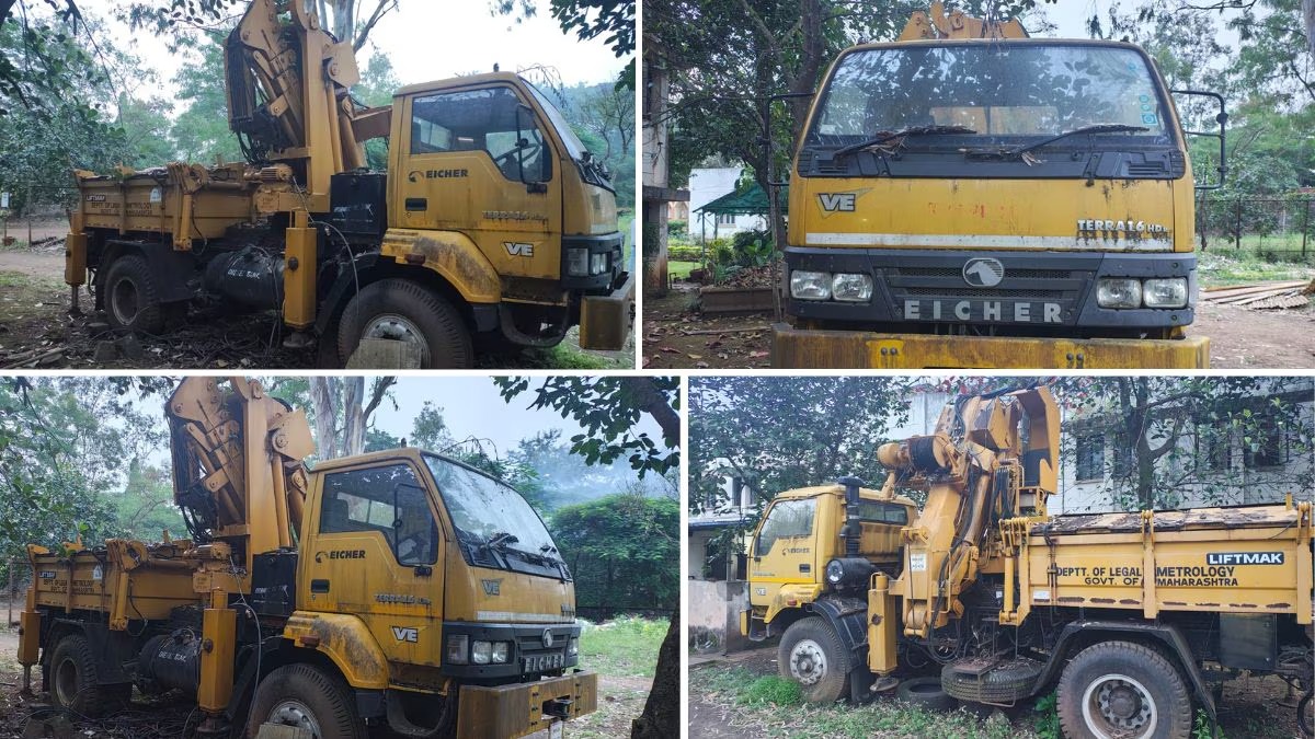 Hydraulic crane worth crores in ruins