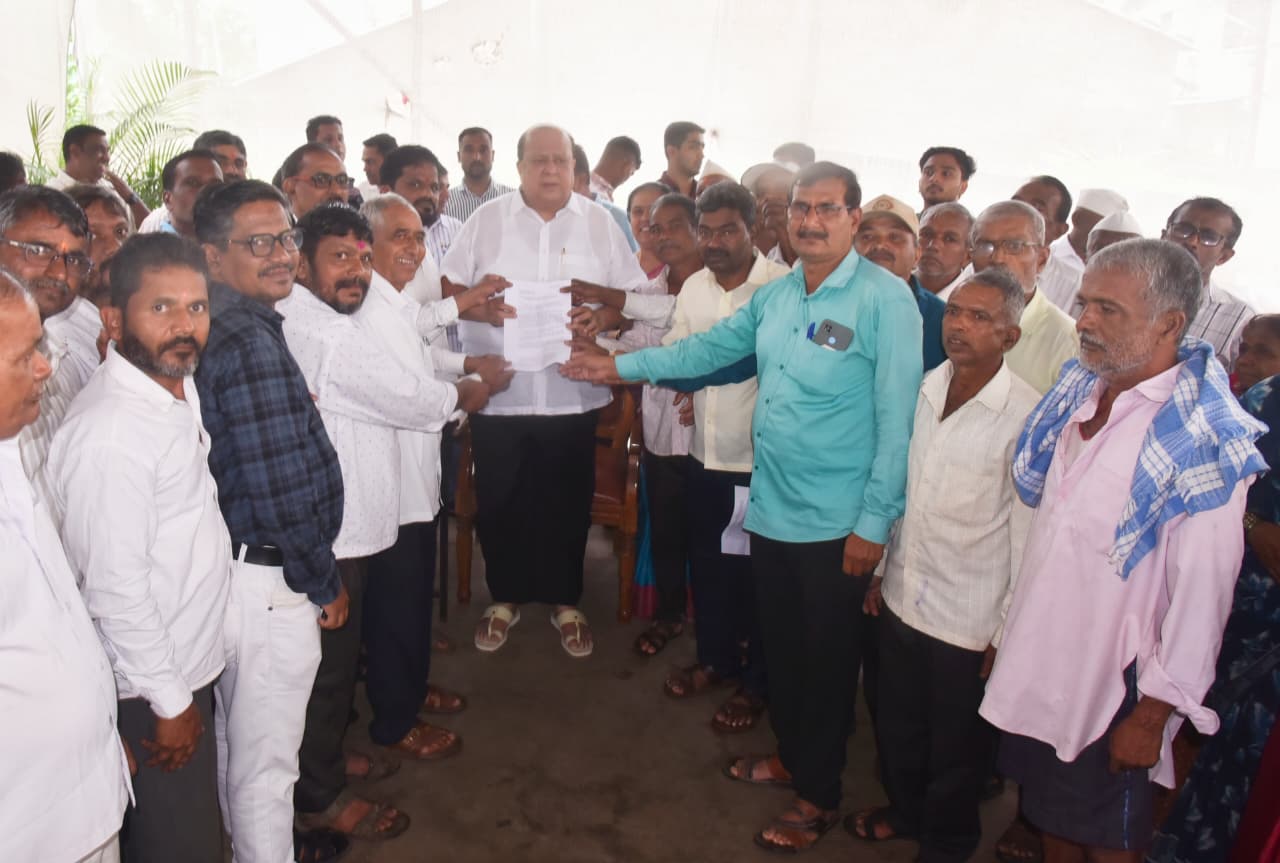 Villagers submit a request to Minister