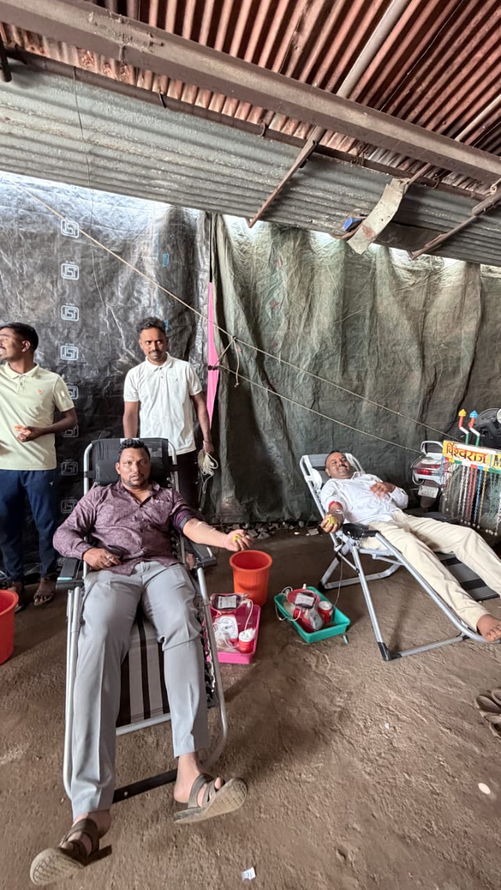 Blood donation camp organized by Raje Shivaji Vyayam Mandal