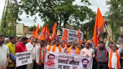 MNS stages a protest march to the Gargoti Mahavitran office