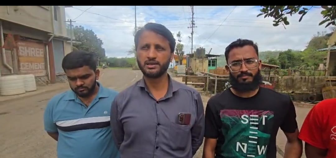 Road blockade at Panhalgad on September 29 2025