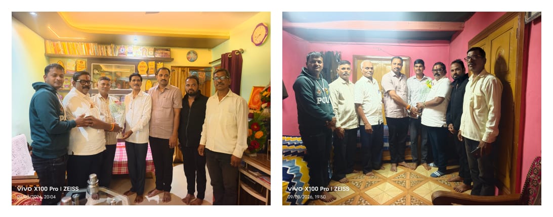 Shaikh and Shippurkar felicitated at Salgaon Taluka Ajra