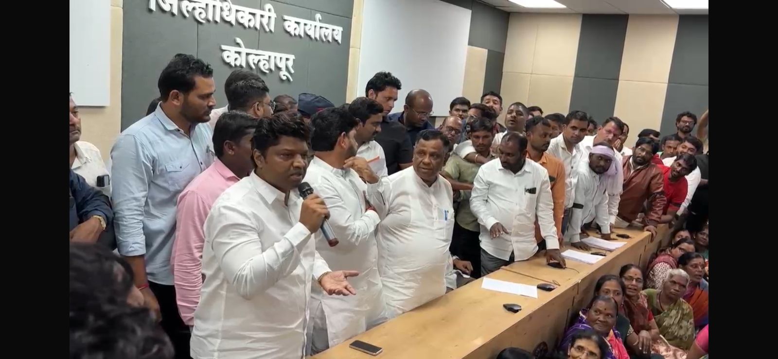 Maratha community land under discussion