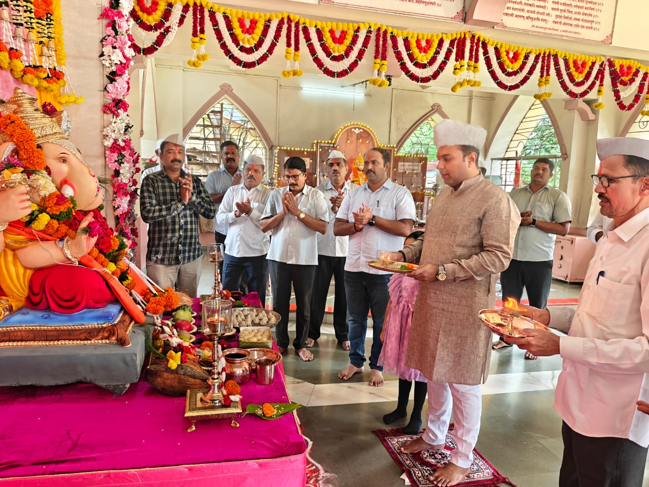 Ganesh idol installed by Navid Mushrif