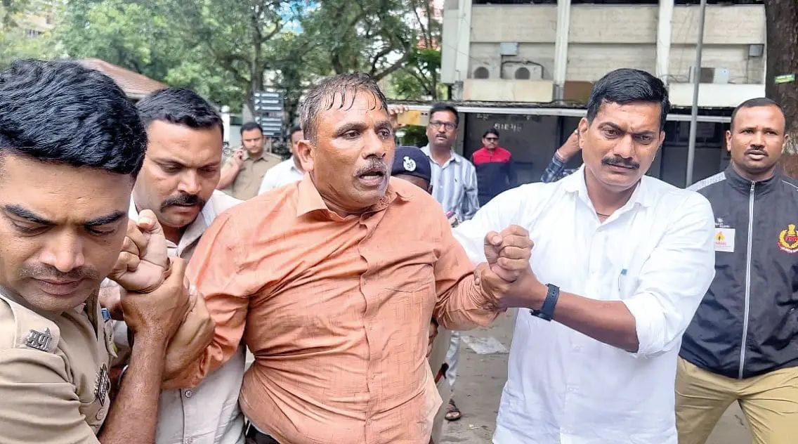 Teacher attempts self immolation to protest injustice by authorities