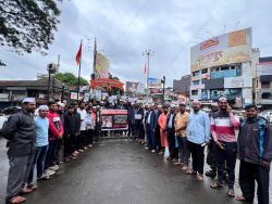 Protest march of Dharkars in Kolhapur in support of Bhide Guruji