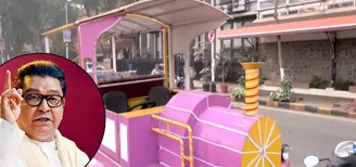 Special train engine ready outside Raj Thackeray Shiv Tirtha