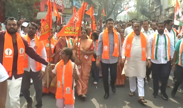 The campaign of the Vikas Aghadi has started with a bang in Rajarampuri Ward 15