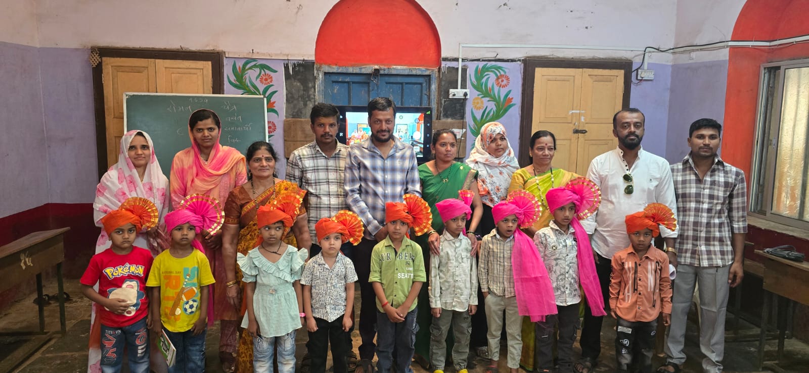 Today is the first day of the childs Gudhi Padwa Prep School at Panhalgad