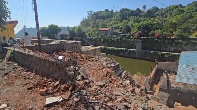 The controversial construction of a mosque in Panhala was taken down